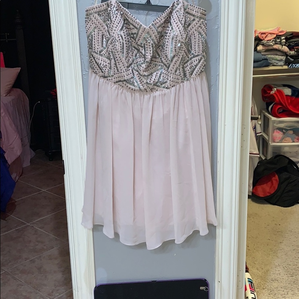 Cream strapless dress